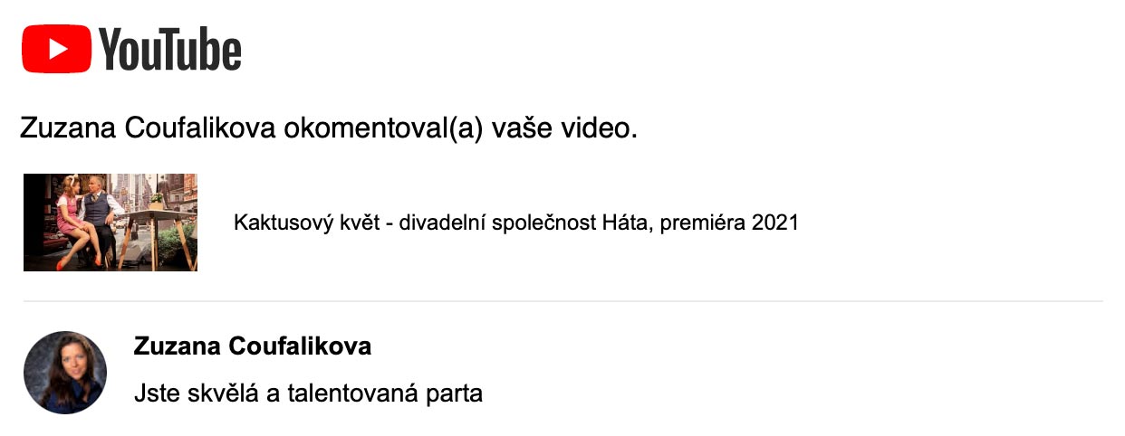 Jste skvělá a talentovaná parta